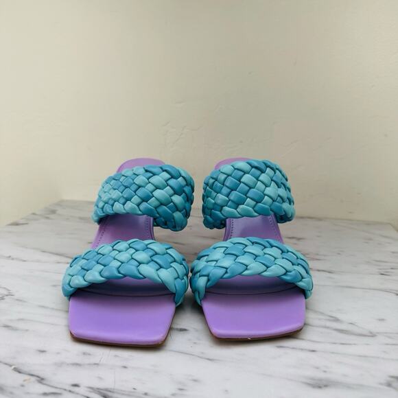 Nine West Braided Slide Heels Purple Pink Women’s Size 8 - Picture 2 of 8